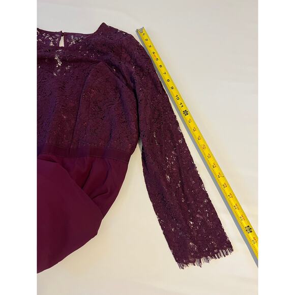 NWT City Chic Elegant Lace Midi Dress Womens Sz 18 Mulberry Whimsigoth Romantic - Picture 7 of 16